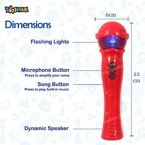Toyshine Musical Microphone Singing Mic Auxiliary Toy With Lights And Clear Sound (Plastic,Multicolor) Pack Of 1 - Image 5