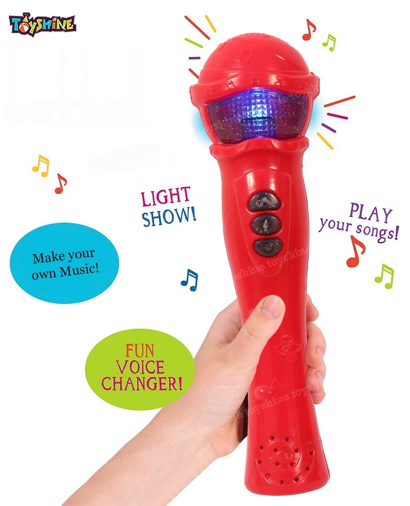 Toyshine Musical Microphone Singing Mic Auxiliary Toy With Lights And Clear Sound (Plastic,Multicolor) Pack Of 1 - Image 3