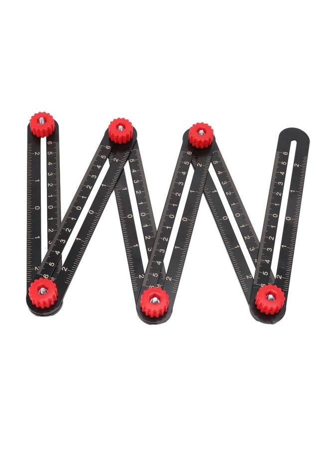 Thoraya Aluminum Alloy Multi Angle Measuring Ruler Universal Opening Locator Measurement Tool for Carpentry Brick Tile Wood Glass Stone Architectural Engineering 6 Fold  - Image 2