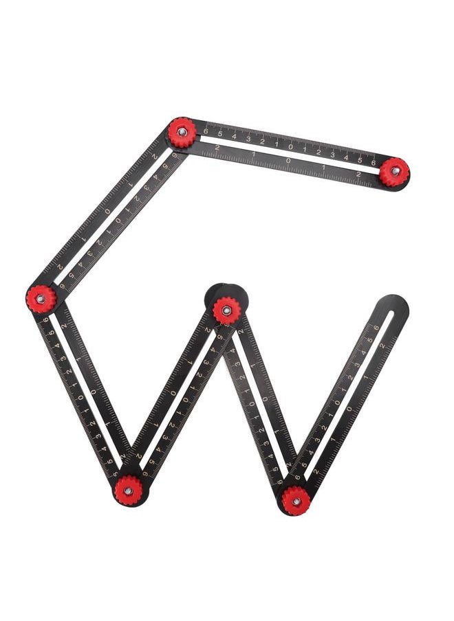 Thoraya Aluminum Alloy Multi Angle Measuring Ruler Universal Opening Locator Measurement Tool for Carpentry Brick Tile Wood Glass Stone Architectural Engineering 6 Fold  - Image 4