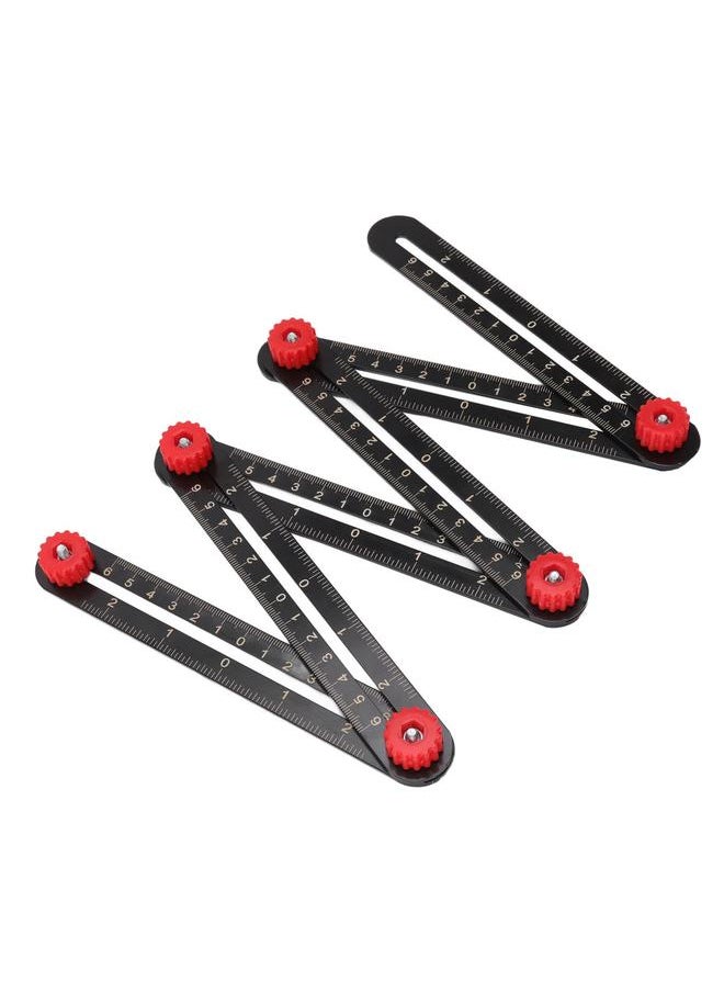 Thoraya Aluminum Alloy Multi Angle Measuring Ruler Universal Opening Locator Measurement Tool for Carpentry Brick Tile Wood Glass Stone Architectural Engineering 6 Fold  - Image 5