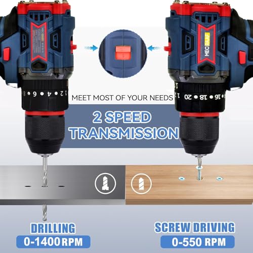 MECRAAF® Metal Chuck Cordless 21V Drill Machine cum Screwdriver 50Nm Torque | Brushless Motor | Compact model | Handy weightless but powerful for Home Appliances | 6 months motor warranty - Image 5