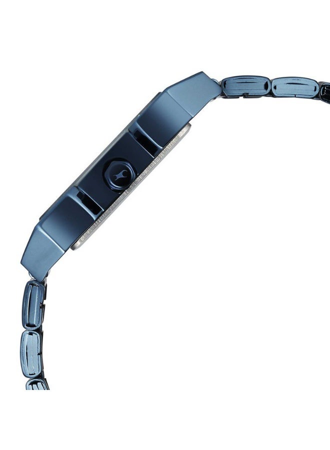 fastrack Men’s Classic Analog Watch 1474QM01 – Blue Leather Strap, Blue Stainless Steel Strap, Elegant Everyday Design - Image 4