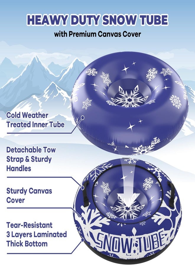 Frueydo Inflatable Snow Tube Sled - Durable & Portable Winter Sled for Adults and Kids, Lightweight Design for Skiing, Sledding, and Family Snow Activities - Image 2