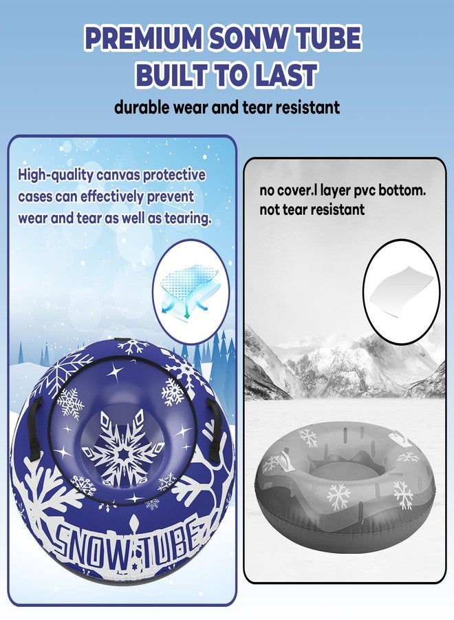 Frueydo Inflatable Snow Tube Sled - Durable & Portable Winter Sled for Adults and Kids, Lightweight Design for Skiing, Sledding, and Family Snow Activities - Image 4