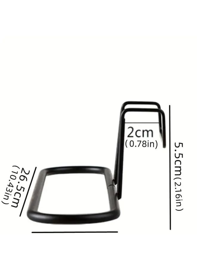 White No Drill Towel Rack Heavy Duty Space Saving Door Hook For Kitchen Bathroom - Image 2