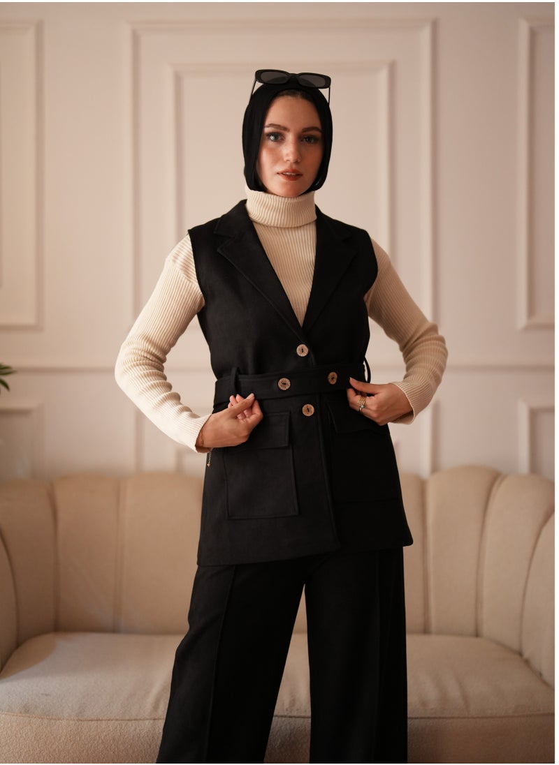ماركة غير محددة سوت شمواه مبطن - استايل واسع وأنيق بألوان متعددة  - Image 1