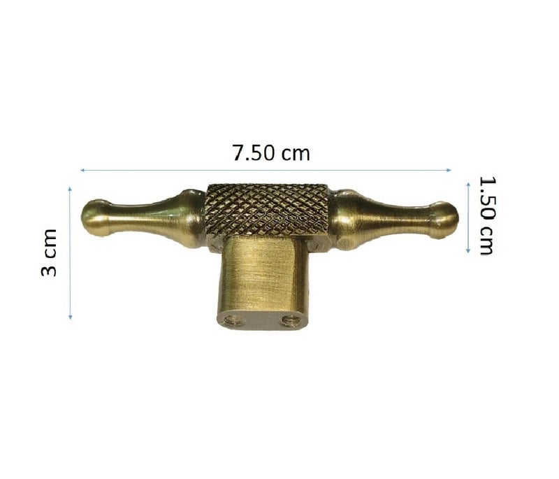 FAST مقبض سحب درج خزانة ومكتب قديم من النحاس | مقابض لأدراج الأثاث والأبواب الصغيرة (ملكي) - Image 3