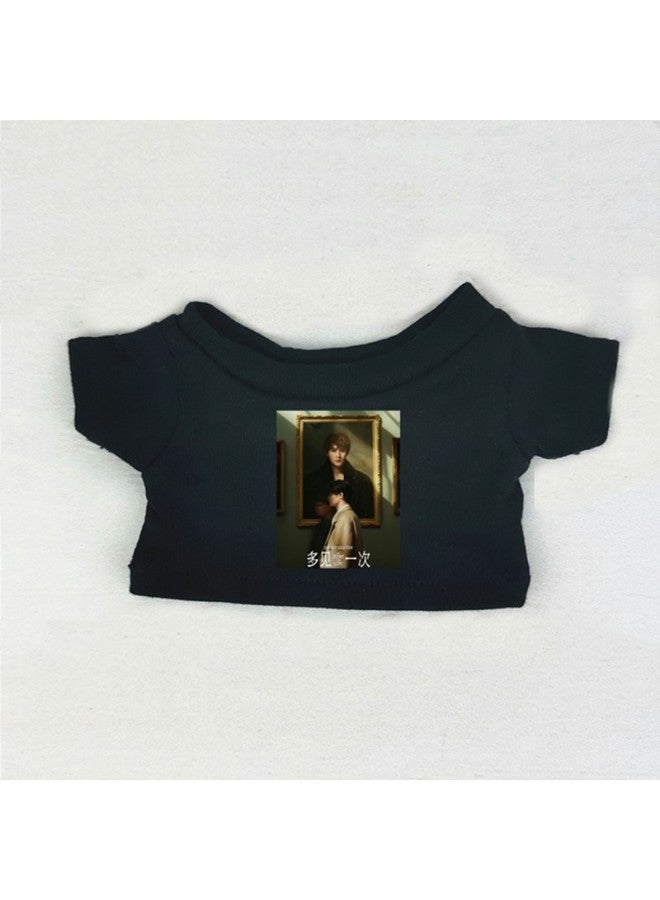 10cm Doll Clothes Tanjianzi With Short Sleeve T-shirt 15/20cm Cotton Doll Cloth Doll Clothes-Specifications:10cm-Color:poster Color T-shirt - Image 1