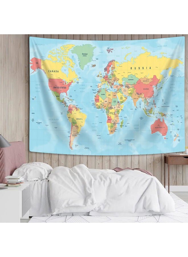 VeiVian World Map Tapestry, World Maps for Wall, Asia Europe South City Topography America Africa Japan Poster Tapestries, Educational Kids Student Map of World for Bedroom Living Room Home Office, 90X70in - Image 4