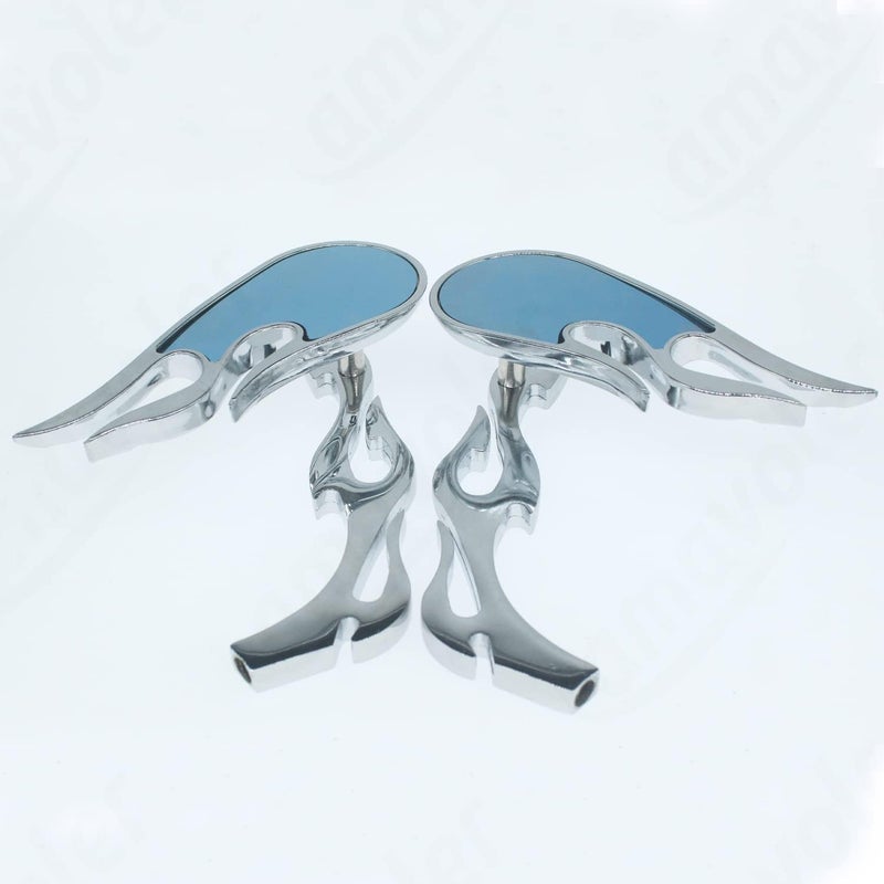 Amavoler Chrome Motorcycle Rearview Side Mirrors for Harley Davidson Models 1990-2022 - Image 5