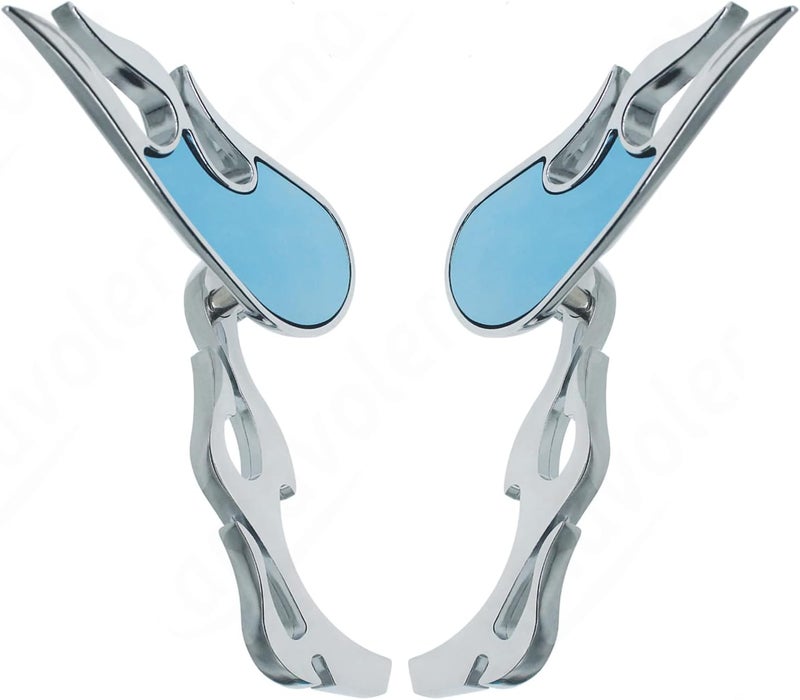 Amavoler Chrome Motorcycle Rearview Side Mirrors for Harley Davidson Models 1990-2022 - Image 1