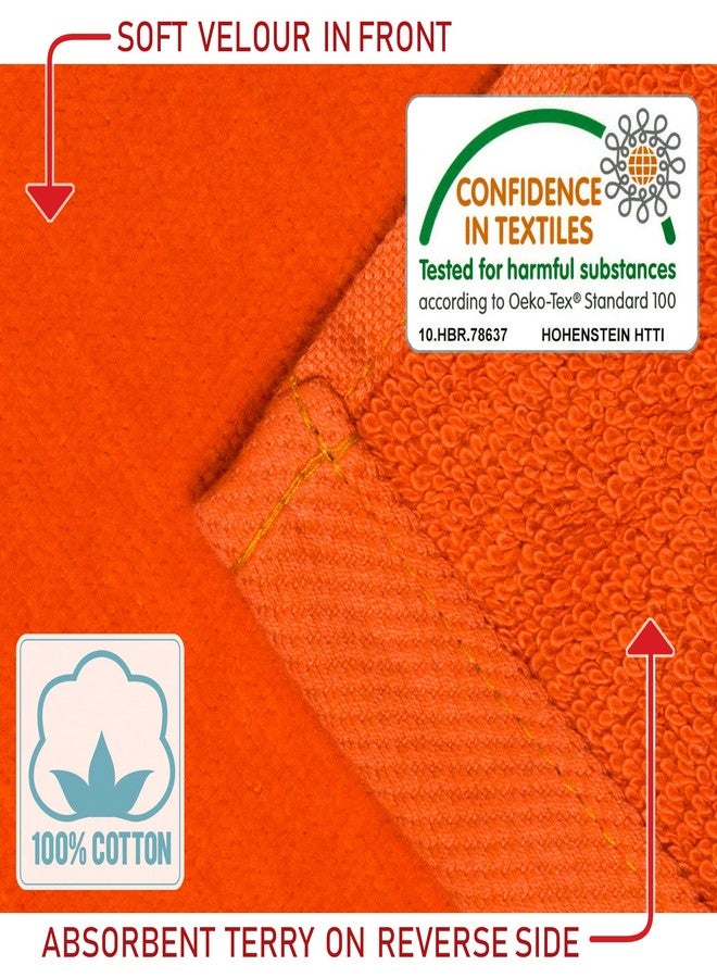 Softerry - Solid Beach Towel 30 x 60 inch Extra Soft Pool and Resort Style - 100% Cotton (1 Towel, Orange) - Image 4