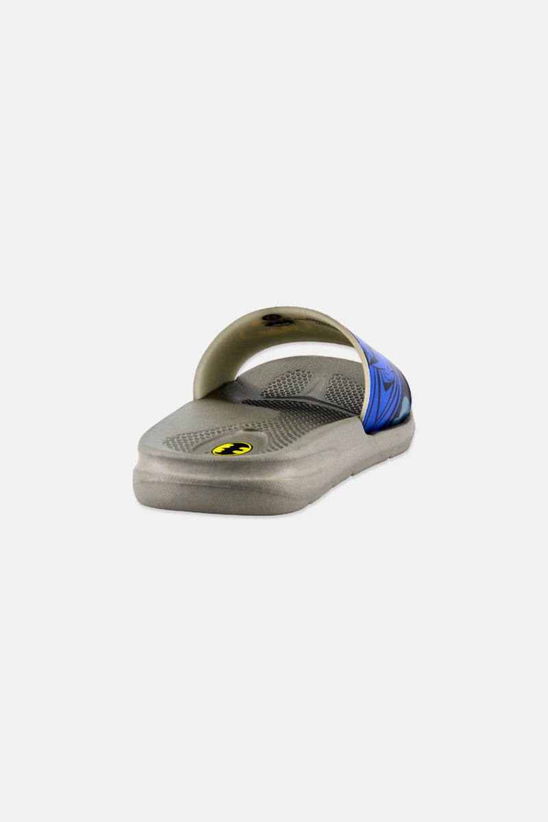 DC Comics Toddlers Boy Batman Slip On Slides, Grey - Image 2