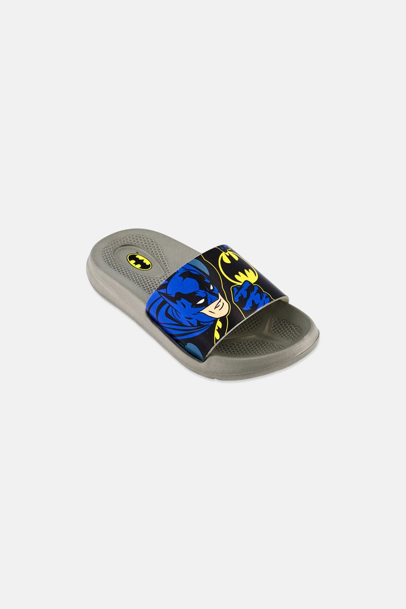 DC Comics Toddlers Boy Batman Slip On Slides, Grey - Image 1