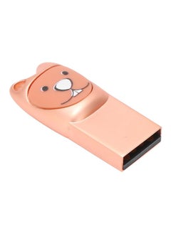 Thoraya Metal cartoon USB flash drive with mobile phone Android adapter Creative USB flash drive two-in-one bidding gift USB flash drive buck teeth rose gold 16G  - Image 5