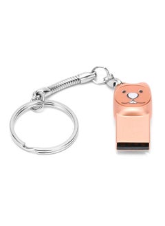 Thoraya Metal cartoon USB flash drive with mobile phone Android adapter Creative USB flash drive two-in-one bidding gift USB flash drive buck teeth rose gold 16G  - Image 4