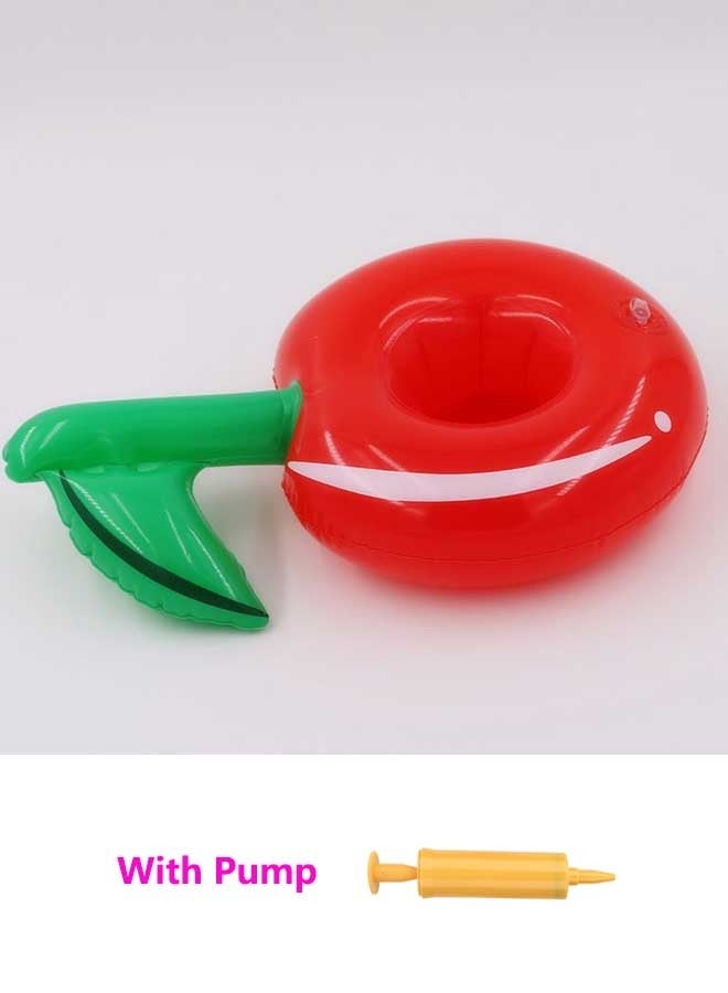 Loquat Cherry Shape Inflatable Swimming Pool Portable Cup Holder - Image 1
