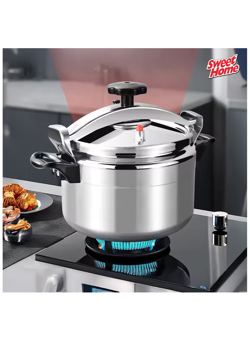 Sweet Home Pressure Cooker 12Ltr Aluminum Alloy Pressure Cooker  Quick Cooking  Pressure Cooker for Canning Pressure Cooker With Super Safety Lock Efficient and Safe Pressure Cooker for Gas Stove Cooker, of Meat, Soup, Rice, Beans - Image 1