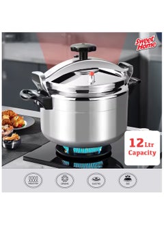 Sweet Home Sweet Home Pressure Cooker 12Ltr Aluminum Alloy Pressure Cooker  Quick Cooking  Pressure Cooker for Canning Pressure Cooker With Super Safety Lock Efficient and Safe Pressure Cooker for Gas Stove Cooker, of Meat, Soup, Rice, Beans  - Image 3
