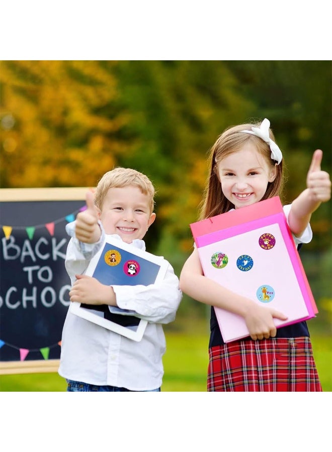 بريجووي 2000 قطعة ملصقات للسيارات، 4 لفات ملصقات بتصاميم متعددة للأطفال والطلاب والمعلمين والفصول الدراسية - Image 2