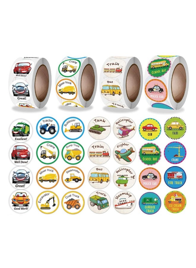 بريجووي 2000 قطعة ملصقات للسيارات، 4 لفات ملصقات بتصاميم متعددة للأطفال والطلاب والمعلمين والفصول الدراسية - Image 1