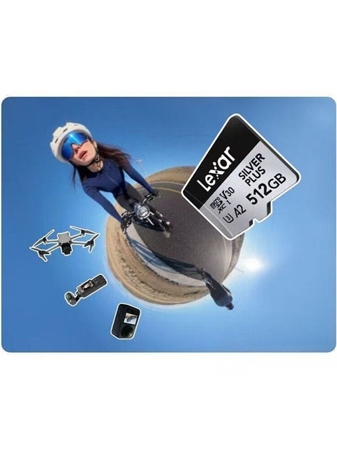 Lexar Industrial Store Lexar Silver Plus 512GB Memory Card, High-Speed Performance, Compatible With Dji Drones, Action Cameras, Tablets, Dashcams, And More - Image 3