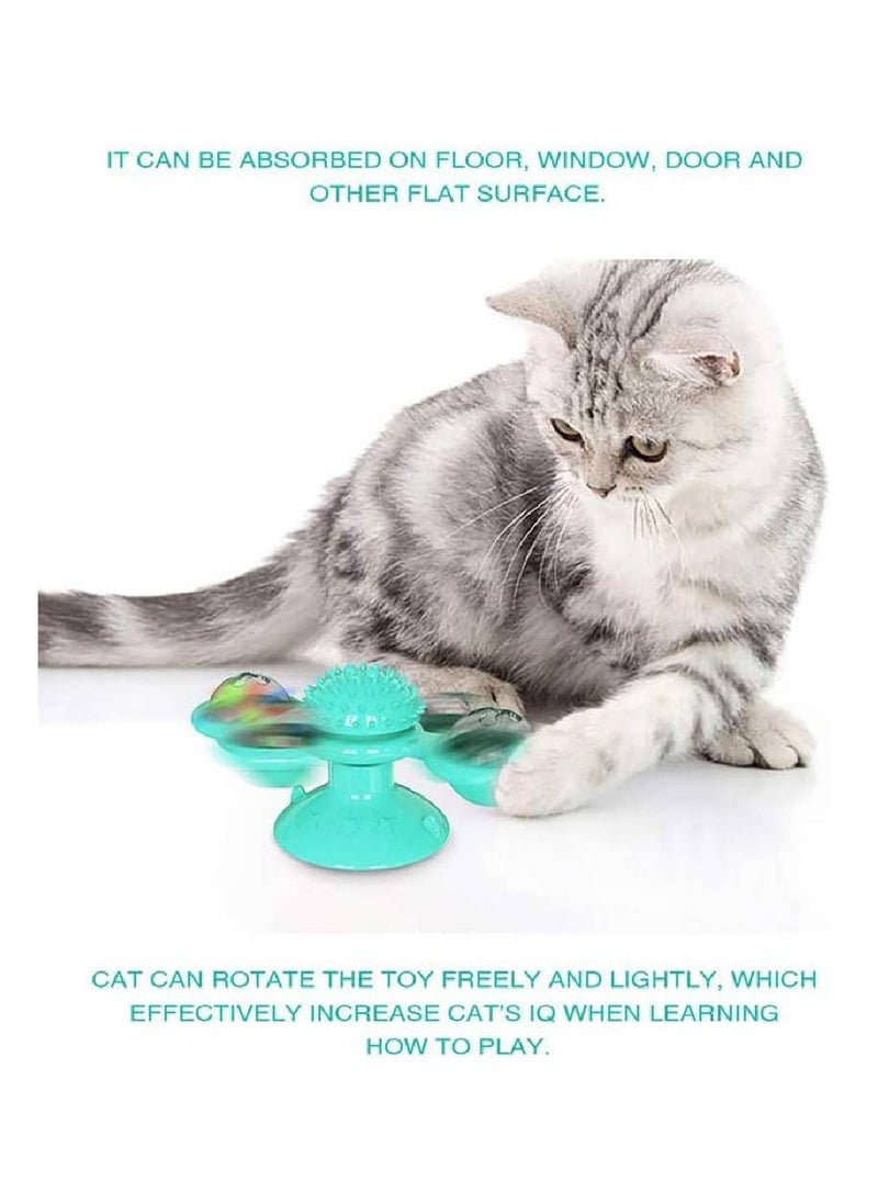 Interactive Cat Toys with Suction Cup, Windmill Cats Toy Soft Scratch Hair Brush Silicone Transparent Ball Washable Cat Grooming Shedding Massage for Pet Cats (Multicolor) - pzsku/Z3A041E7C744CC3C69889Z/45/_/1702903165/557018fa-f9c5-4000-b600-e510cb39cd06