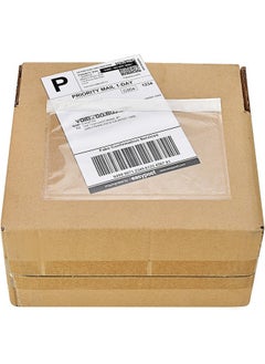 MFLABEL Clear Adhesive Top Loading Packing List 7.5 X 5.5 Shipping Label Envelopes Pouches 100Pcs  - Image 3