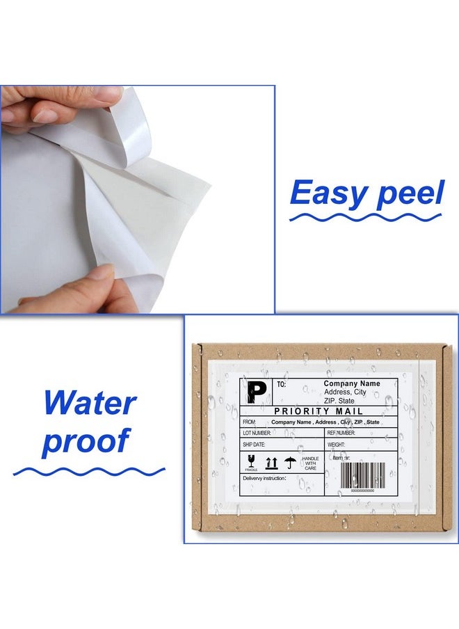 MFLABEL - Clear Adhesive Top Loading Packing List 7.5 X 5.5 Shipping Label Envelopes Pouches 100Pcs - Image 1