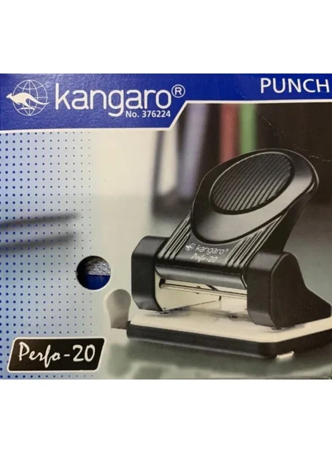 كانجارو خرامة ورق مكتبية يدوية بفتحتين سعة 20 ورقة - Image 2