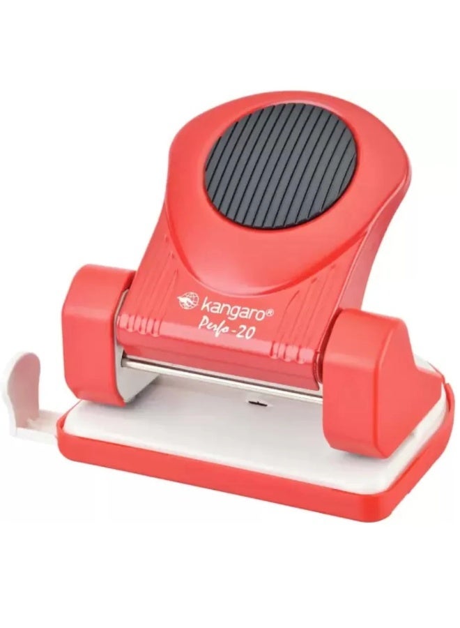 كانجارو خرامة ورق مكتبية يدوية بفتحتين سعة 20 ورقة - Image 1