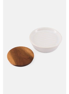 Muy Mucho Stoneware Soap Holder 10,5 x 3 cm, White  - Image 2