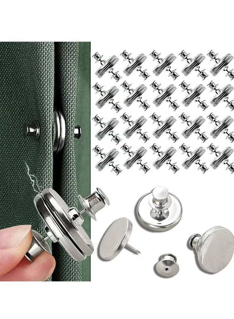 16 Pairs Double-Sided Magnetic Curtain Clips for Light Control, Ideal for Home, Bedroom, and Office - Image 1