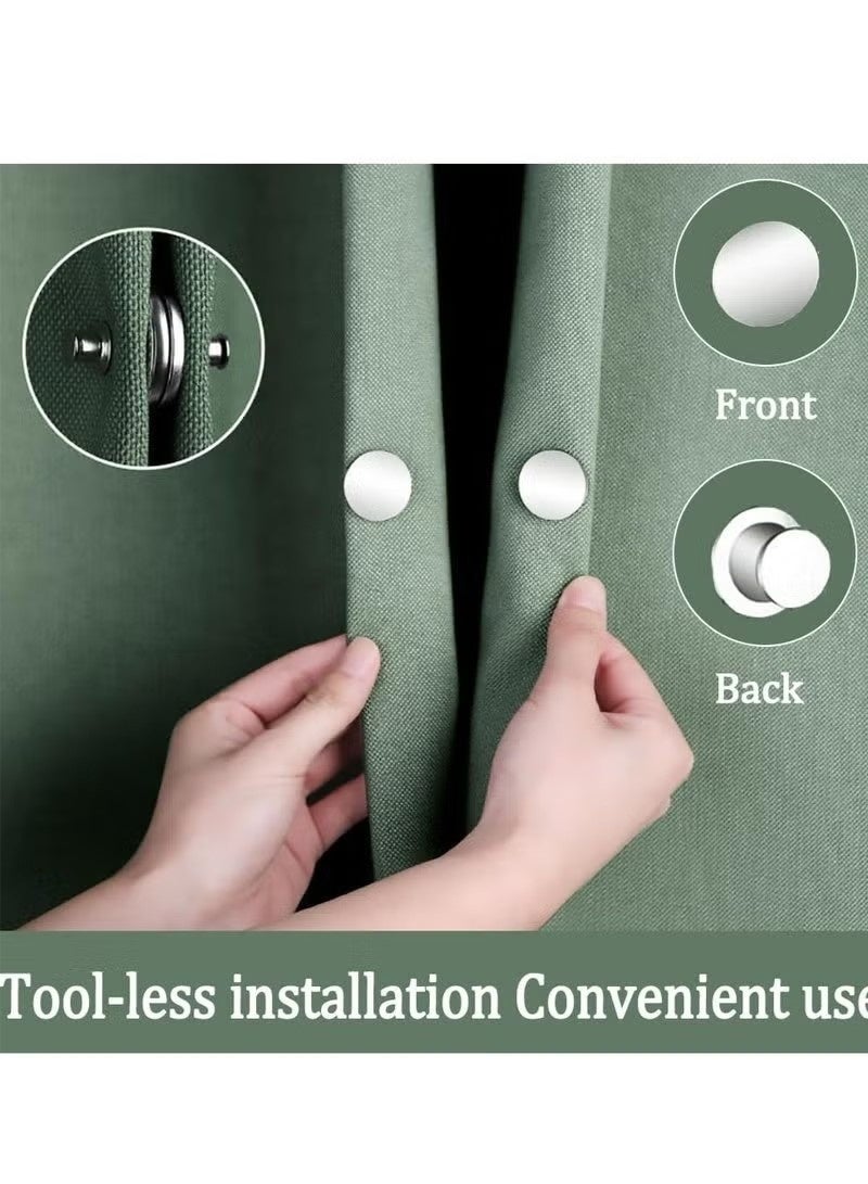 16 Pairs Double-Sided Magnetic Curtain Clips for Light Control, Ideal for Home, Bedroom, and Office - Image 2