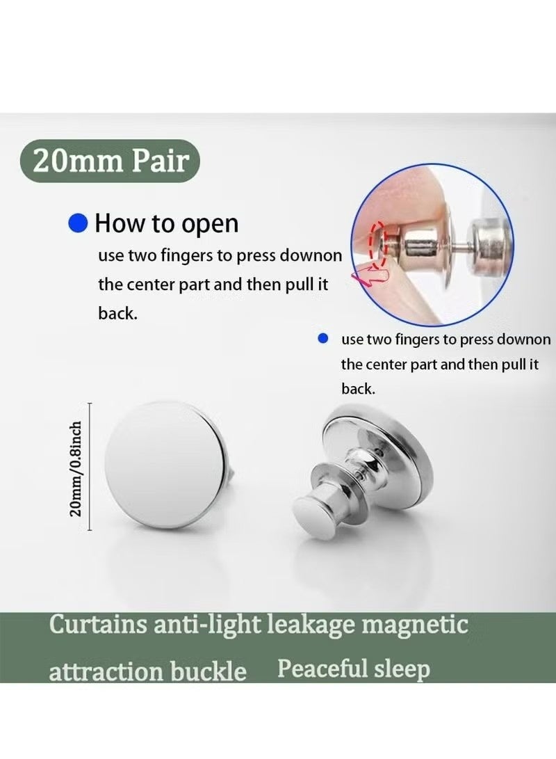 16 Pairs Double-Sided Magnetic Curtain Clips for Light Control, Ideal for Home, Bedroom, and Office - Image 3