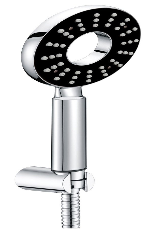 Hindware Italian Collection F160113CP Hand Shower for Bathroom | made of ABS | comes with 1.5-meter Stainless Steel Flexible Hose Pipe | Wall Hook | Rubbit Cleaning Technology | Polo Black