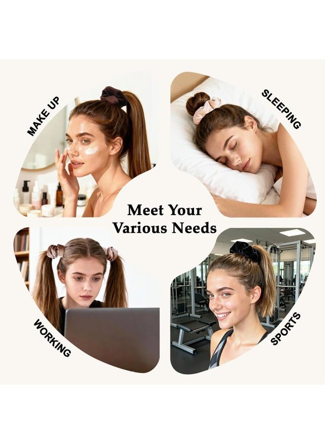 SEVEN STYLE 36 Pcs Hair Scrunchies Velvet Elastic Hair Bands Scrunchy Hair Ties Ropes Scrunchie for Women or Girls Hair Accessories - 36 Assorted Colors Scrunchies (36 PCS Velvet Hair Scrunchies) - Image 4