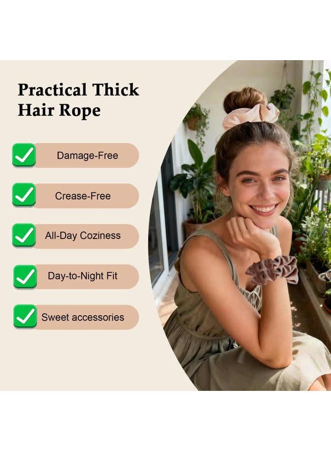 SEVEN STYLE 36 Pcs Hair Scrunchies Velvet Elastic Hair Bands Scrunchy Hair Ties Ropes Scrunchie for Women or Girls Hair Accessories - 36 Assorted Colors Scrunchies (36 PCS Velvet Hair Scrunchies) - Image 5