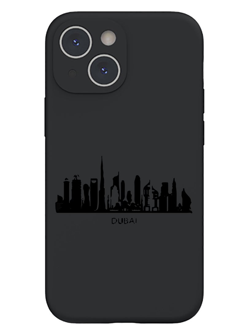 Protective Slim Fit Case Liquid Silicone Cover with Full Body Protection Anti-Scratch Shockproof Case For iPhone 13 Black  - Enduro rally copy