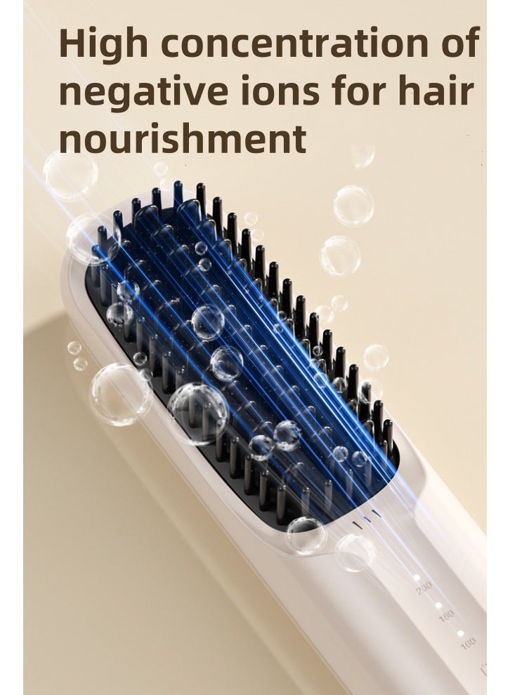 جديد USB اللاسلكية فرشاة استقامة الشعر سلبي أيون مستقيم الشعر الناعم العناية بالشعر فرشاة استقامة الشعر المحمولة السيراميك ساخن مشط - Image 5