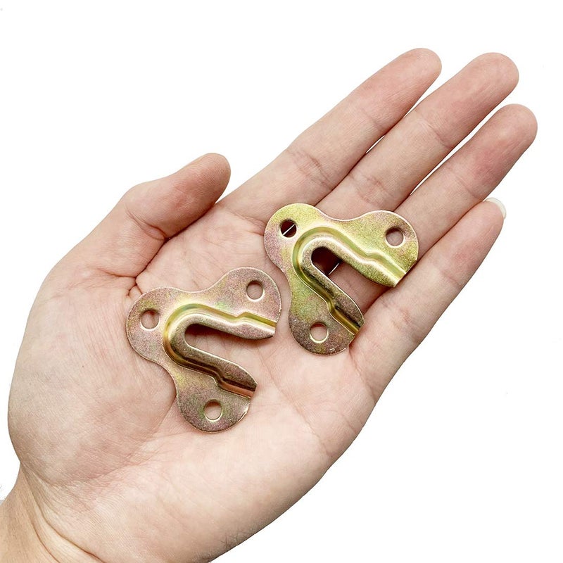 Adiyer 20pcs Zinc Yellow Keyhole Hangers Mirror Picture Frame Hangers Mug Key Coat Hanging Rack Wooden Board Wall Mount Single Keyhole Hanging Plate - Image 5