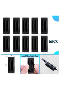 Excefore 10 Pcs Pen Holder Silicone, Pencil Loop Holder for Desk, Teacher Supplies, Marker Clip for Classroom Office Desk Accessories, for Desk and Other Surfaces Pads Office Desk  - Image 5
