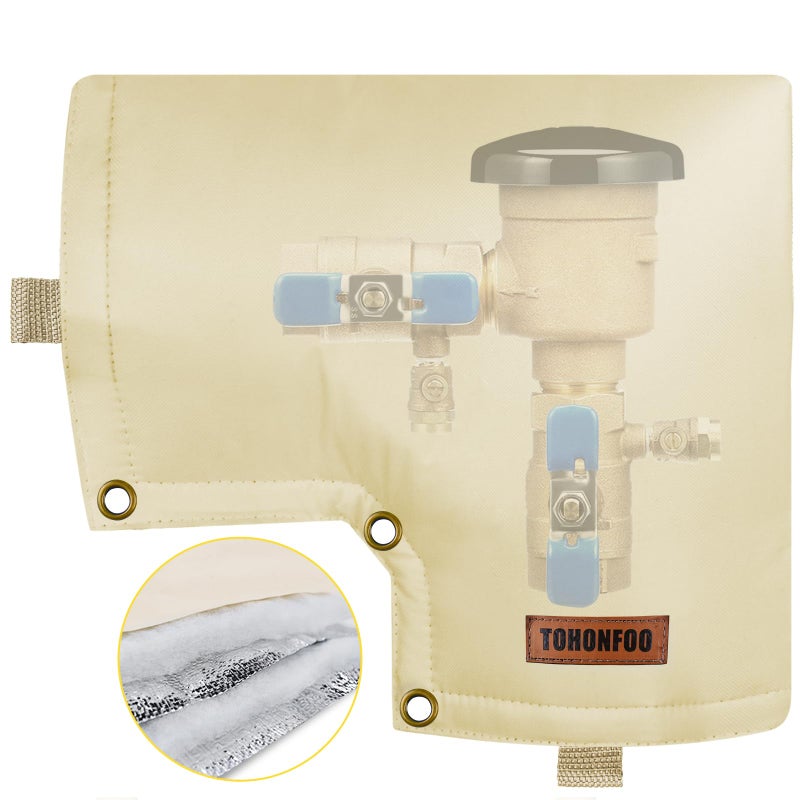 TOHONFOO Backflow Preventer Insulated Pouch (5F) - Pressure Vacuum Breaker Cover - Winter Water Well Pump And Sprinkler Valve Insulation - Protects From Severe Snow And Intense Sun - Image 1