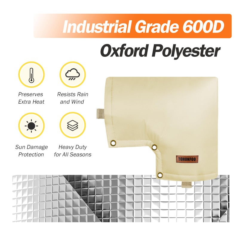 TOHONFOO Backflow Preventer Insulated Pouch (5F) - Pressure Vacuum Breaker Cover - Winter Water Well Pump And Sprinkler Valve Insulation - Protects From Severe Snow And Intense Sun - Image 4