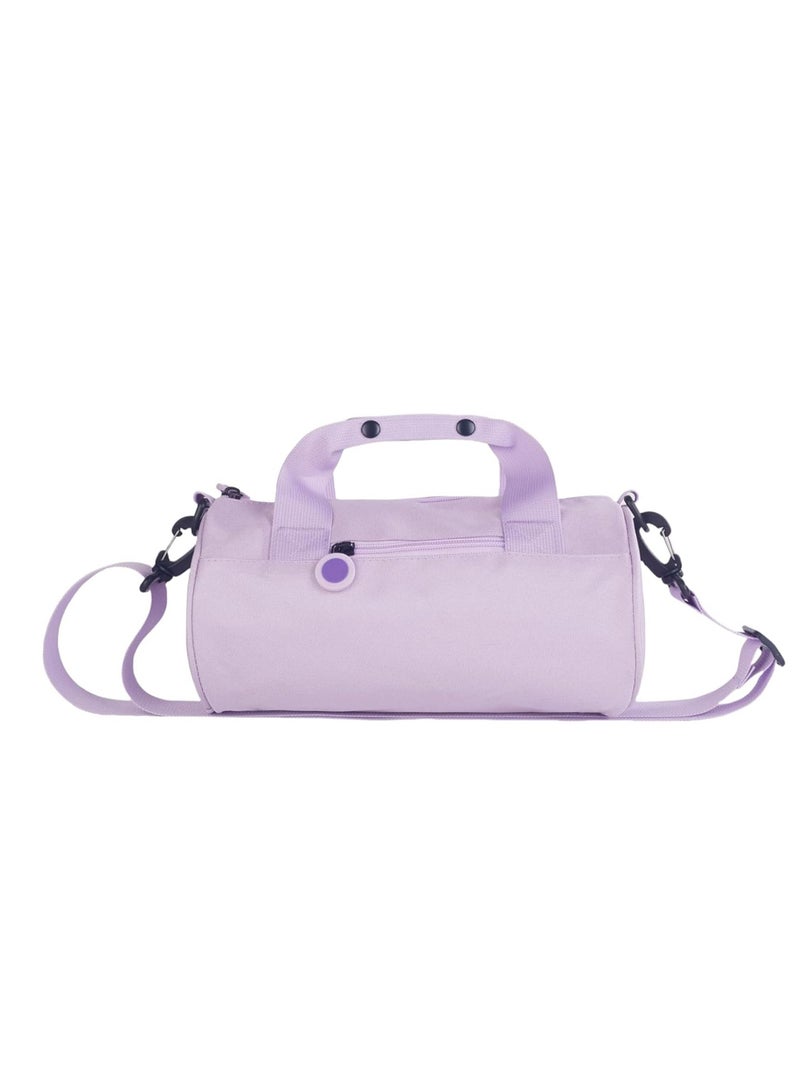 27x14cm Children's Travel Bag Casual Hand Luggage Bag Lightweight Dance Fitness Swimming One Shoulder Travel Bag (Purple)  - Image 1