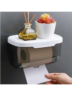 Reelyo Toilet Paper Holder - Wall Mounted Waterproof Bathroom Roll Holder,Multifunction Dispenser Cat Proof No Drilling (White)  - Image 4