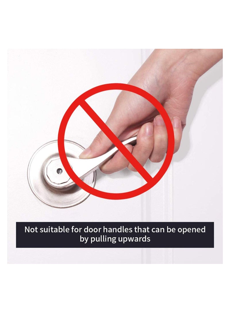 Door Lever Lock 2 Pack,Proofing Safety Door Locks for Baby Kids with Durable ABS 3M Adhesive Simple Install Handle Lock C Safety Lever Locks for Babies, Toddlers and Pets  - Image 4