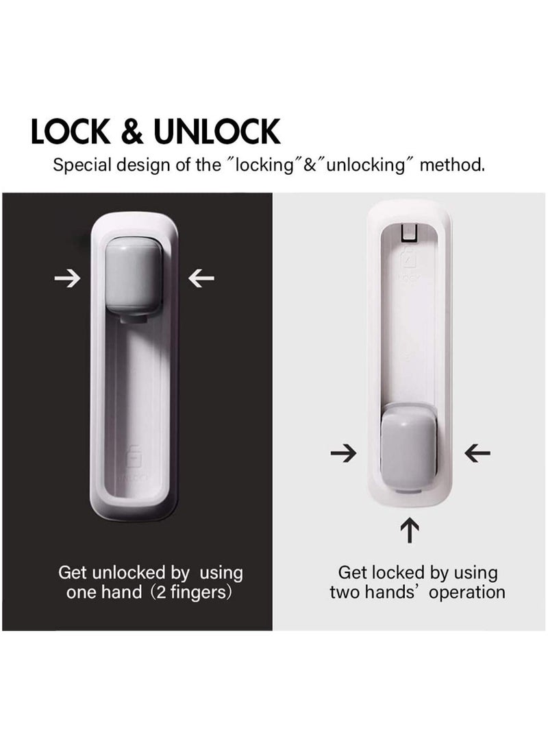 Door Lever Lock 2 Pack,Proofing Safety Door Locks for Baby Kids with Durable ABS 3M Adhesive Simple Install Handle Lock C Safety Lever Locks for Babies, Toddlers and Pets  - Image 2