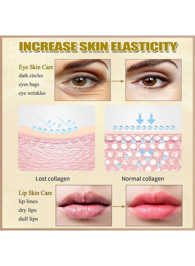 Miniling 30 Pairs 24K Gold Eye Masks & Lip Maskscrystal Collagen Eye Patches For Puffy Eyes Effectively Moisturizing Lip & Eye Skin Care Reducing Fine Lines Dark Circleeye Patches - Image 4